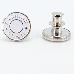 ジーンズ用合金ボタンピン  航海ボタン  服飾材料  ラウンド  言葉  17mm
