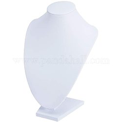 Pandahall elite 2 pz bianco similpelle 3d busto collana pendente catena espositore stand per le donne decorazione domestica
