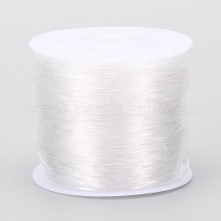 Round Crystal Elastic Stretch Thread, for Bracelets Gemstone Jewelry Making Beading Craft, White, 0.5mm, about 120.2 yards(110m)/roll