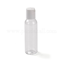 Plastic Refillable Bottles, Disc Top Cap Bottles, Clear, 3.2x11.6cm