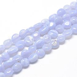 Natural Agate Beads Strands, Oval, 6~10x4~7x4~7mm, Hole: 1mm, about 43~62pcs/strand, 15.7 inch