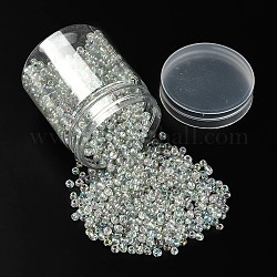 1300 pièces 6/0 perles de rocaille en verre, couleurs transparentes arc, ronde, clair, 4mm, Trou: 1.5mm