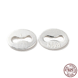 925 Sterling Silver Linking Rings, Oval, with 925 Stamp, Silver, 5.5x4x0.5mm, Inner Diameter: 1x3.5mm, about 144pcs/10g