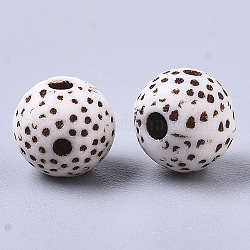Supports de strass de perles en plastique, ronde, floral blanc, convient pour strass de 1 mm, 6mm, Trou: 1.6mm, environ 3125 pcs/500 g