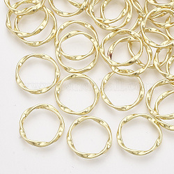 Legierung Verknüpfung rings, Drehring, Licht Gold, 16x16x2 mm, Innendurchmesser: 13x13 mm