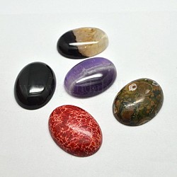 Cabochons en pierres gemmes, ovale, pierre mixte, couleur mixte, 25x18x7mm