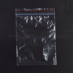 Bolsas de plástico con cierre de cremallera, bolsas de embalaje resellables, sello superior, bolsa autoadhesiva, Rectángulo, rojo, 13x9 cm, espesor unilateral: 1.1 mil (0.028 mm)