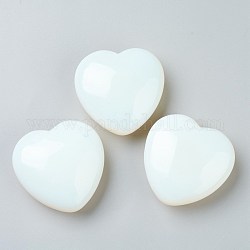 Perles d'opalite, pas de trous / non percés, cœur, 44.5~45x45~46x20.5~21mm