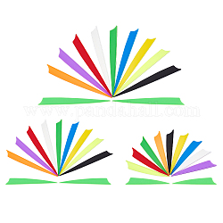 Superrisultati 63 paia di piume in plastica per l'impennamento di frecce in 27 colori, accessorio freccia tiro con l'arco fai da te, colore misto, 77~128x12~14x0.6~3mm, 63 coppie / set