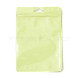 Sacchetti con chiusura zip yinyang per imballaggi in plastica, buste autosigillanti superiori, rettangolo, giallo, 14.8x10.5x0.24cm
