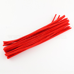 Cure-pipes de 11.8 pouce, bricolage chenille tige guirlande de guirlandes fil artisanal, rouge-orange, 300x5mm