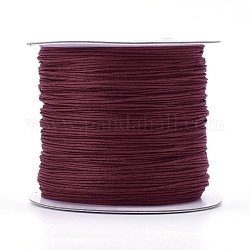 Hilo de nylon, cable de la joya de encargo de nylon para la elaboración de joyas tejidas, de color rojo oscuro, 0.6mm, alrededor de 142.16 yarda (130 m) / rollo