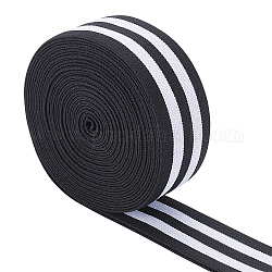 Banda elástica plana, correas de costura accesorios de costura, en blanco y negro, 39mm