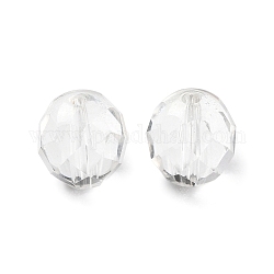 Perle di cristallo austriache imitazione di vetro, sfaccettato, tondo, chiaro, 8mm, Foro: 1.5 mm