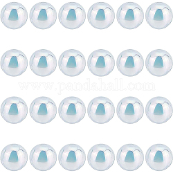 Benecreat abs プラスチック模造真珠ビーズ  ABカラーメッキ  ラウンド  ホワイト  7.5~8mm  穴：1.8mm  24個/箱