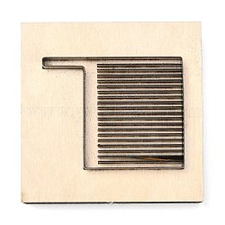 Matrice de découpe de coupe de bois, avec de l'acier, pour bricolage scrapbooking / album photo, carte de papier de bricolage décoratif, mat couleur platine, 80x80x24mm