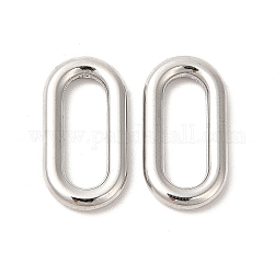 304 Stainless Steel Linking Rings, Oval, Stainless Steel Color, 19x10x2.5mm, Inner Diameter: 14x5mm