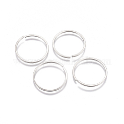304 Stainless Steel Jump Rings, Open Jump Rings, Round Ring, Stainless Steel Color, 18 Gauge, 20x1mm, Inner Diameter: 18mm