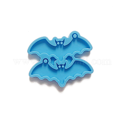 DIY moldes de silicona para colgantes de murciélagos de Halloween, moldes de resina, cielo azul profundo, 54x40x5mm