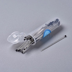 Edelstahl-Stifte, gerade Stifte, für das Werkzeug zur Herstellung von Insektentaxidermie, nähnadel für diy nähhandwerk, Schwarz, 40x0.6 mm, 100 Stück / Karton