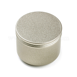 Runde Aluminiumdosen, Aluminiumglas, Vorratsbehälter für Kosmetika, Kerzen, Süßigkeiten, mit Schraubdeckel, Licht Gold, 5.1x4 cm
