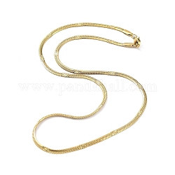 304 женское ожерелье в виде плоской змеиной цепи из нержавеющей стали, золотые, 17.87 дюйм (45.4 см)