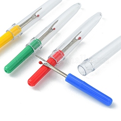 Desgarradores de costura de hierro con mango de plástico de 4 Uds. 4 colores, color del metal platino, color mezclado, 89x10mm, 1pc / color