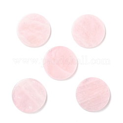 Tappetini in quarzo rosa naturale, rotondo e piatto, 50x7.5mm