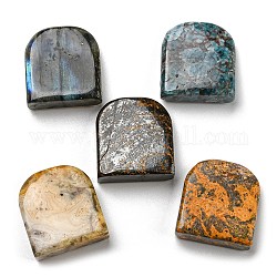 Colgantes de piedras preciosas naturales mezclados, encantos cuadrados, 24~24.5x22~22.5x8~9mm, agujero: 1.5 mm