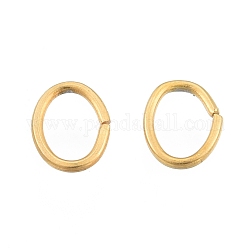 304 anelli di salto in acciaio inox, anelli di salto aperti, ovale, oro, 6x4.5x0.7mm, 21 gauge, diametro interno: 3x4.5mm