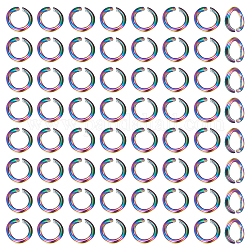 Unicraftale 100 pcs 304 anelli di salto aperti in acciaio inossidabile 3.5mm anelli rotondi colori dell'arcobaleno anelli di salto per la creazione di gioielli fai da te orecchino del pendente del braccialetto choker creazione di gioielli risultati