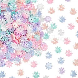 Nbeads 300 stücke 6 farben harz nachahmung perlen kappen, Multi-Blütenblatt, Blume, Mischfarbe, 10x10x3 mm, Bohrung: 1 mm, 50 Stk. je Farbe