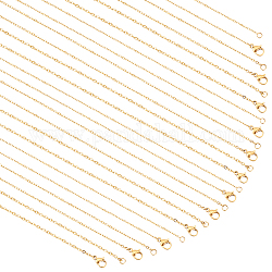 PH PandaHall 18K Gold Plated Cable Box Chain Necklaces