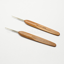 Бамбуковой ручкой железа крючок иглы, Перу, штифты : 1.5 мм, 133~136x13x7 мм