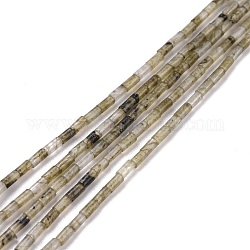 Natur Labradorit Perlen Stränge, ungefärbt, Kolumne, 3.8~4.3x2.4 mm, Bohrung: 0.9 mm, ca. 87 Stk. / Strang, 14.88~15.12 Zoll (37.8~38.4 cm)