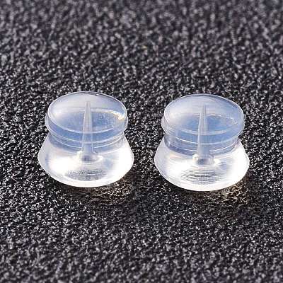 Wholesale Clear Plastic Ear Hooks Back Post Nuts Rubber Earring