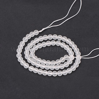 Perline Di Cristallo Quarzo Trasparenti - 8 Mm, R Tonde, Filza Da 40 Cm Per Creazione Gioielli