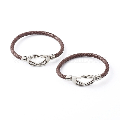 Wholesale Braided Imitation Cowhide Leather Cord Bracelets