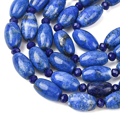 Natürlicher Lapislazuli Perlenstränge&nbsp;G-G453-C07-8x13mm-1