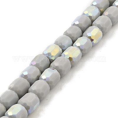 Mattierte Glasperlenstränge aus Jadeimitat&nbsp;GLAA-P058-08A-1
