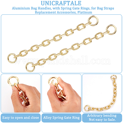 Unicraftale 4Pcs Aluminium Bag Extender Chains 