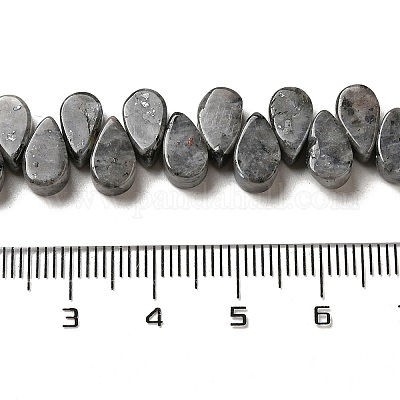 Brins de perles de larvikite naturelles&nbsp;G-B064-B63-1