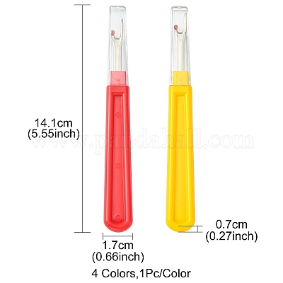 Wholesale 4Pcs 4 Colors Plastic Handle Iron Seam Rippers 