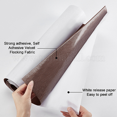 Self Adhesive Velvet Flocking Liner, Felt Fabric Adhesive Sheets for Art &  Crafts, Jewelry Box Liner