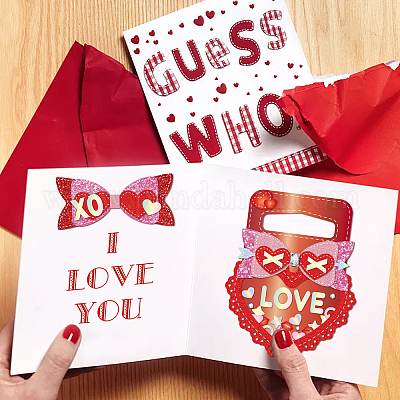 Wholesale 3Pcs 3 Styles Valentine's Day Theme Carbon Steel Cutting Dies  Stencils 