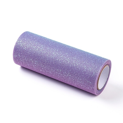 Wholesale Rainbow Glitter Netting Fabric Sparkling Tulle Roll 