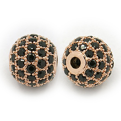 Perline in ottone zirconi&nbsp;ZIRC-F001-41RG-1