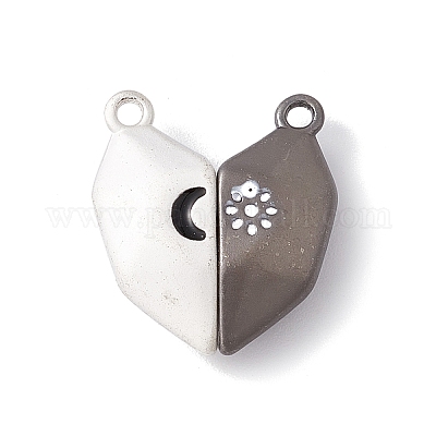 Wholesale Love Heart Alloy Magnetic Clasps with Loops 