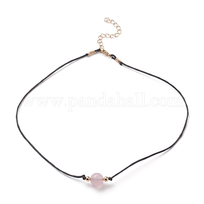 Wholesale Natural Rose Quartz Beaded Necklaces 