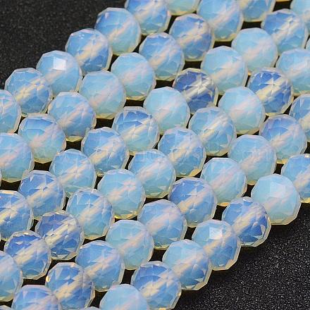 Chapelets de perles d'opalite G-F509-52-4x6mm-1